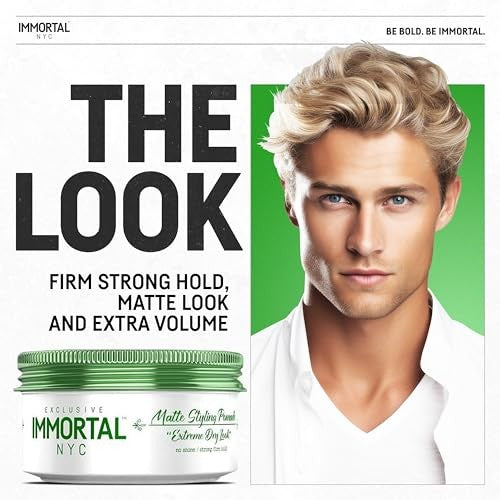 IMMORTAL NYC STYLING EXTREME DRY LOOK POMADE MATTE FINISH