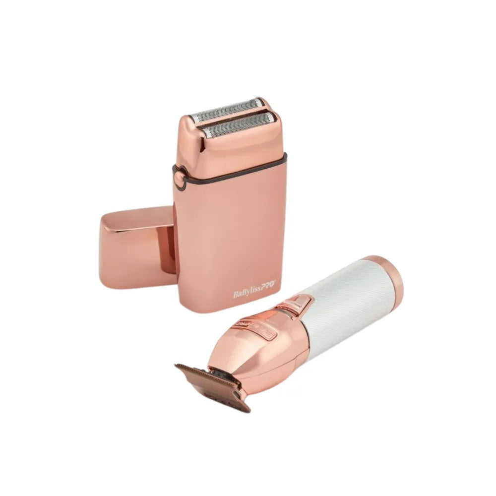 BABYLISSPRO ROSE GOLD TRIMMER AND SHAVER SET | FXDUOFS2TRG