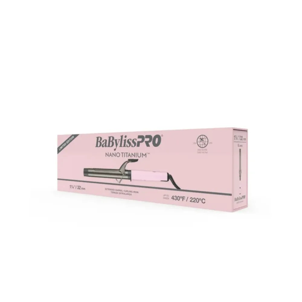 BABYLISSPRO NANO TITANIUM LIMITED EDITION 1.25" EXTENDED-BARREL CURLING IRON | BNTW125XLPK