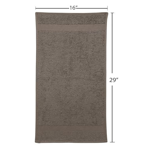 Fromm ColorSafe 100% Cotton Bleach Proof Salon Hair Towels for Hairstylists, Barbers, Spa, Gym in Brown, 16" by 29", 6 Count Absorbent Stain Resistant | 65012