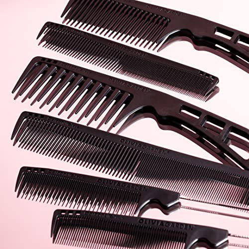 OLIVIA GARDEN CARBONLITE CARBON COMBS 6PK | 730-CLP1