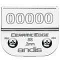 Andis ceramic edge razor blade on a white background