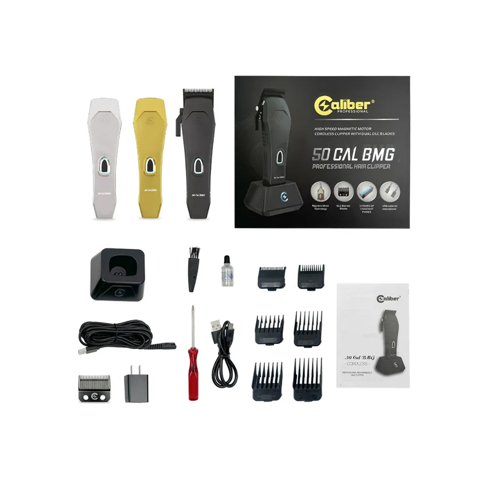 CALIBER .50 CAL BMG CORDLESS MAGNETIC MOTOR CLIPPER, 3 COLOR LID