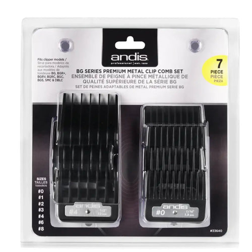 ANDIS BG SERIES PREMIUM METAL CLIP COMB SET | 33640