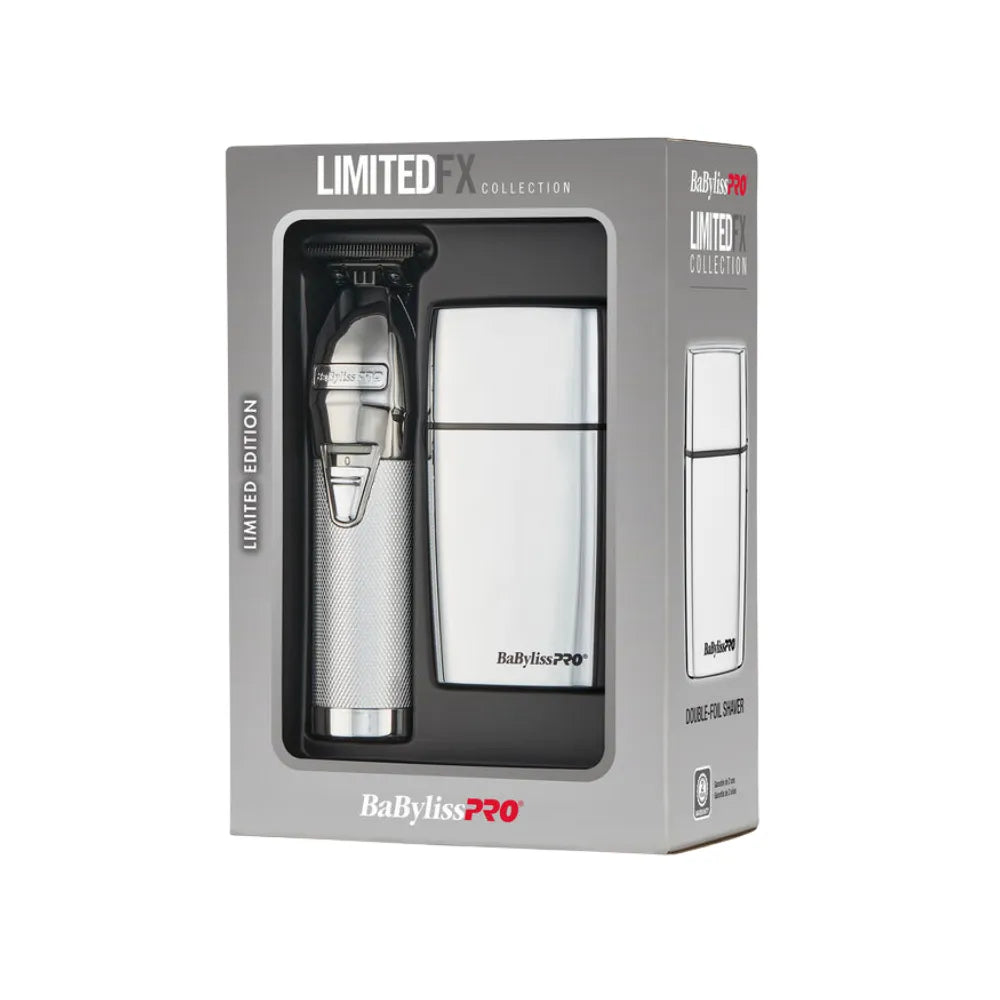 BabylissPRO LimitedFX Trimmer & Double-Foil Shaver Silver Collection – FXDUOFS2TS