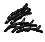 ROLDA CARBON FIBER ALLIGATOR HAIR CLIP BLACK | 6pc