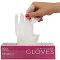 Styletek Deluxe Touch Clear Vinyl Gloves 100pk.