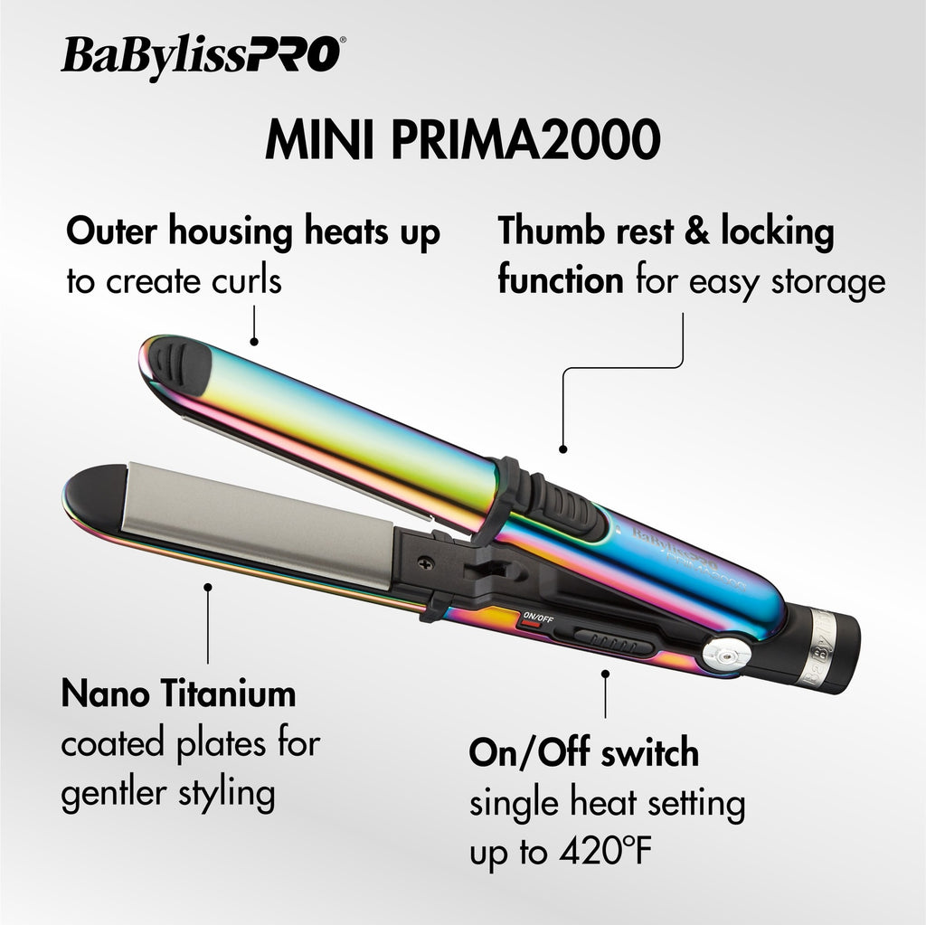 BABYLISSPRO NANO TITANIUM IRIDESCENT PRIMA STYLING IRON SET | BNTPK1RB