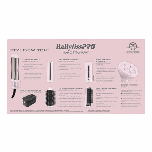 BABYLISSPRO NANO TITANIUM LIMITED EDITION STYLE\SWITCH IONIC MULTSTYLER & DRYER | BNTSSPK-5PK