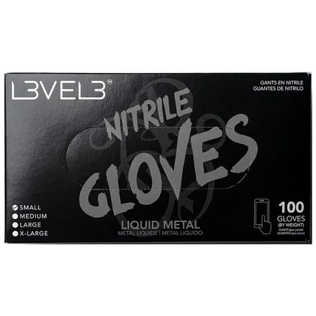 LEVEL3 Nitrile Gloves Liquid Metal
