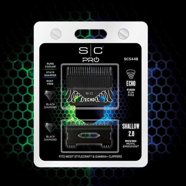 SC Pro grooming tool with brand logo on a dark background