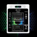 SC Pro grooming tool with brand logo on a dark background