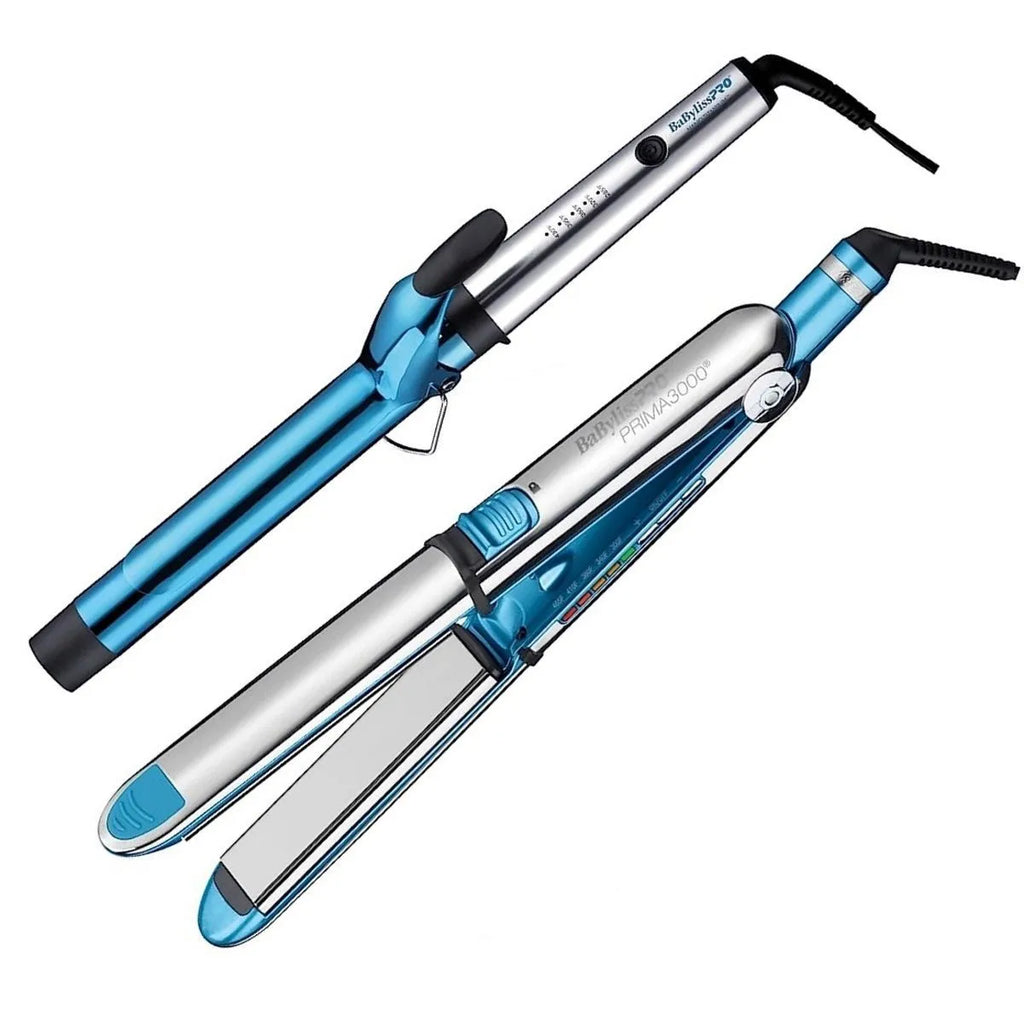 BABYLISSPRO 1¼″ CURLING IRON & PRIMA3000 FLAT IRON | BNTPP54UC