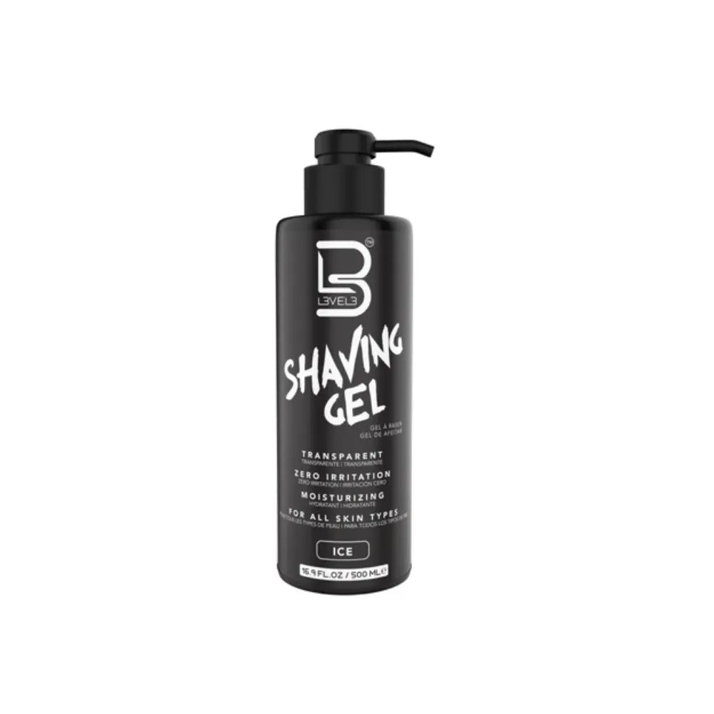 LEVEL3 SHAVING GEL 16Z ICE | L3-SHAV-ICE-500M