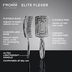 Fromm Professional Elite Flexer Ceramic X Ionic Wet & Dry Detangling Vent Brush | Gentle Hair Detangler & Massage Brush Smooths Frizz & Flyaways  Glid