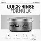 Immortal NYC Hair Styling Cream Pomade Platinum Edition - Mens Water Based, No Residue Hair Balm - All Natural Pomade -Strong Firm Hold - Gel for All