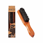 RED by Kiss Beard Brush with 100% Natural Boar Bristles - Medium Soft | BR202