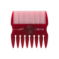 StyleCraft Professional 2 in 1 Spinner Fine/Coarse Tooth Texturizing and Grooming Hair Comb - Red