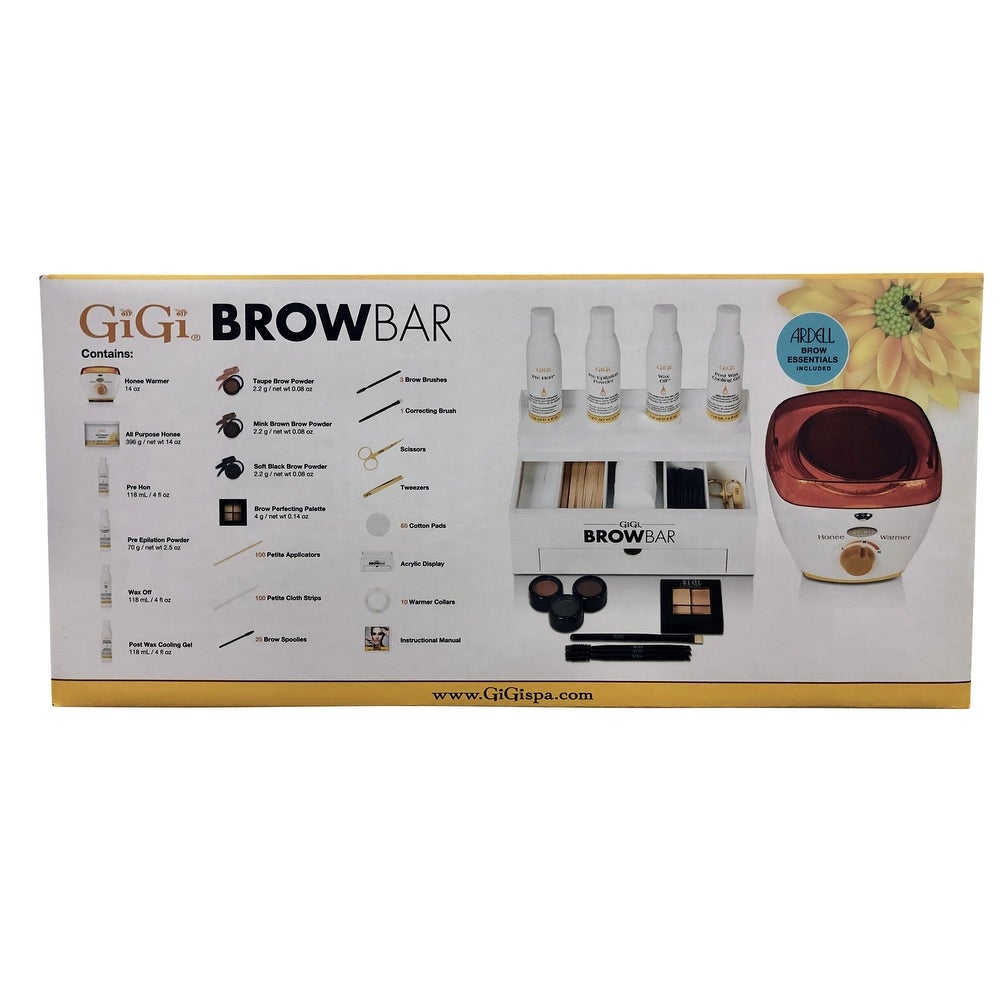 GiGi Brow Bar Waxing Kit Honee Wax Warmer Ardell Make up Shape Contour Fill 0113