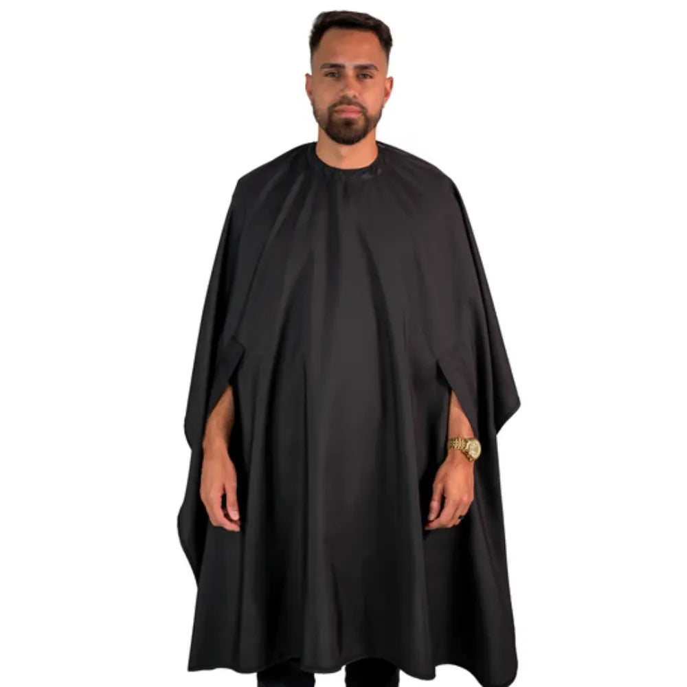 BARBER STRONG THE HANDS FREE BARBER CAPE SOLID BLACK - Regular
