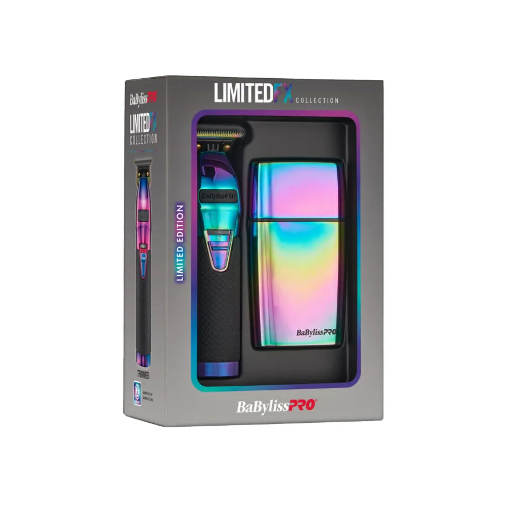 BabylissPRO LimitedFX Trimmer & Double-Foil Shaver Iridescent Collection – FXDUOFS2TRB
