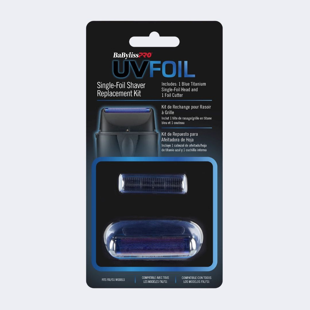BABYLISSPRO UVFOIL MATTE BLACK SINGLE-FOIL SHAVER REPLACEMENT KIT | FXLRF1MB