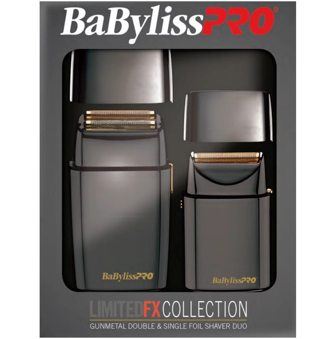 BaBylissPRO Gunmetal Shaver Set FXFSHOLPK2GMG