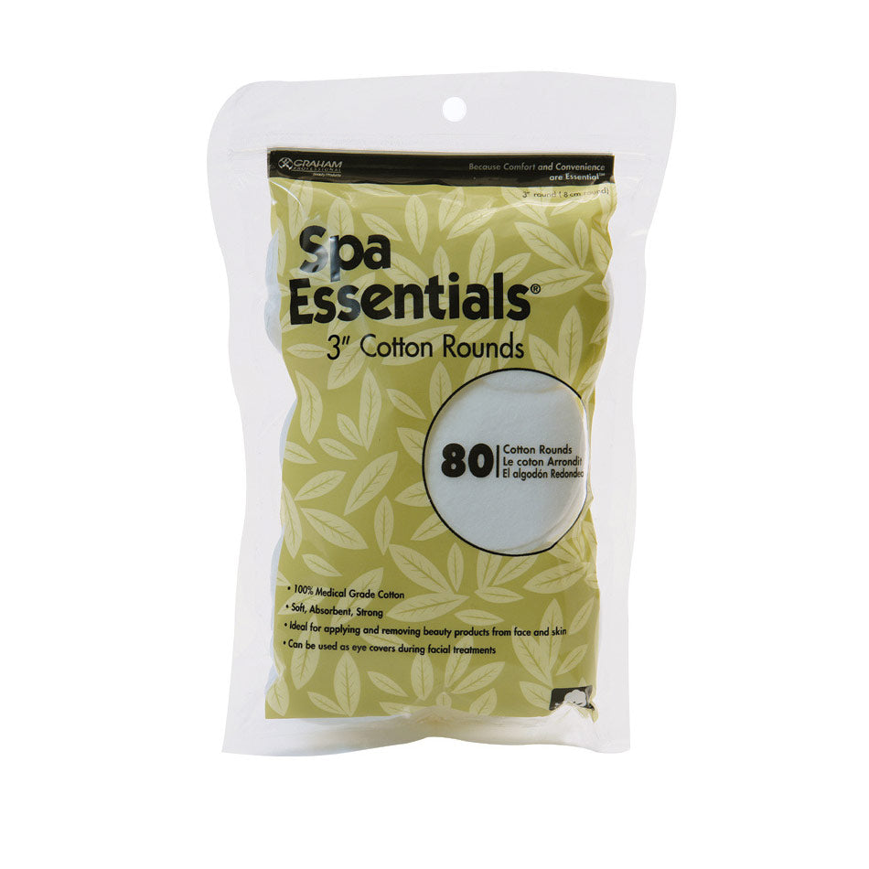 Spa Essentials Cotton Rounds 80 Count