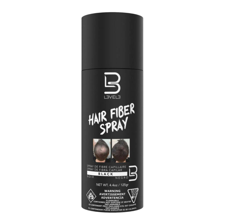 LEVEL3 Hair Fiber Spray Black 4.4oz