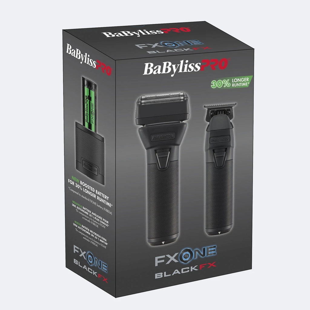 BabylissPro FXONE Matte Black Trimmer & Double Foil Shaver | FX1FSTMBPK