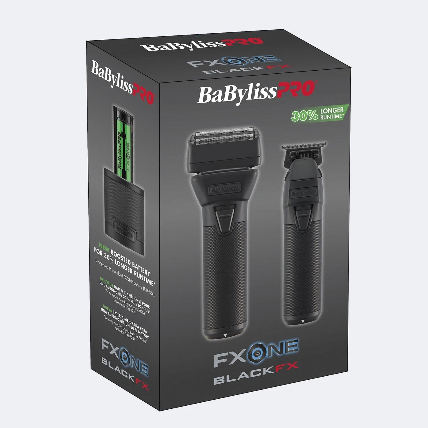 BabylissPro FXONE Matte Black Trimmer & Double Foil Shaver | FX1FSTMBPK