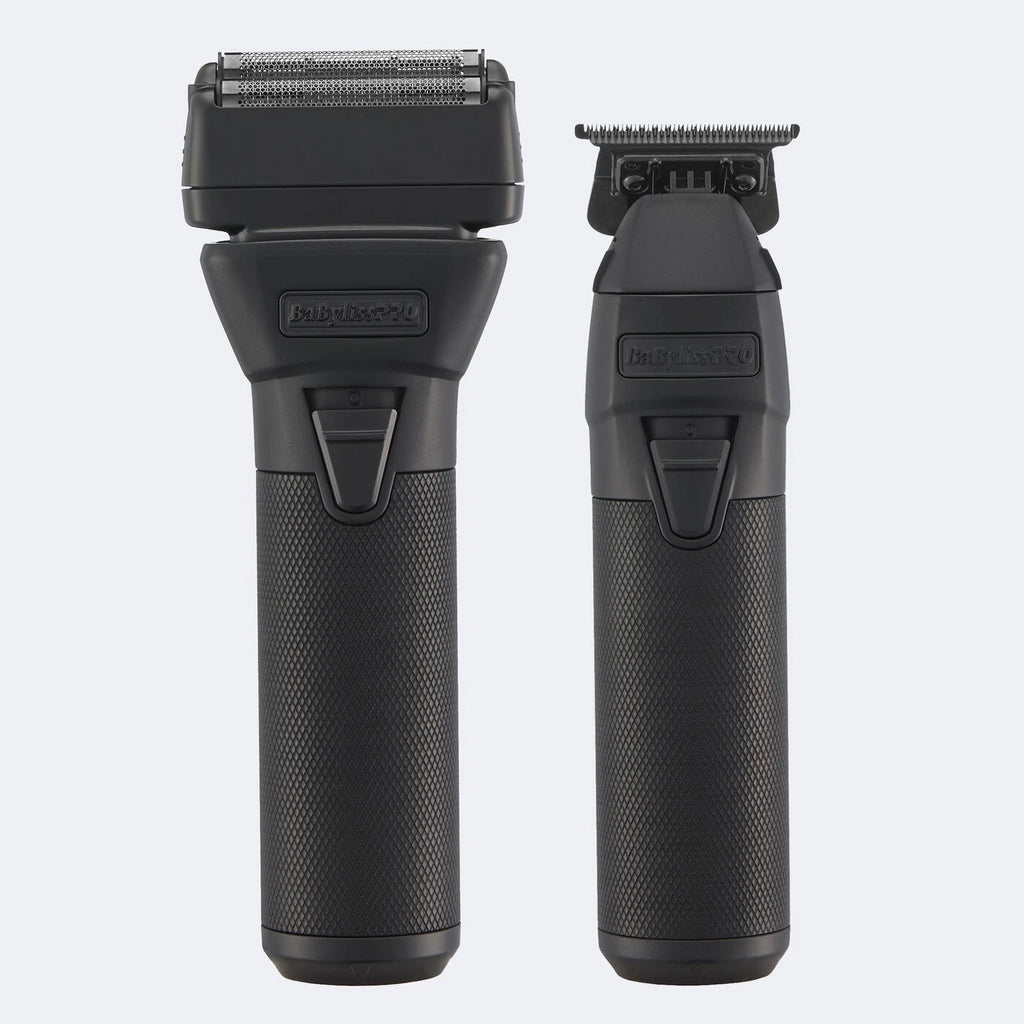 BabylissPro FXONE Matte Black Trimmer & Double Foil Shaver | FX1FSTMBPK