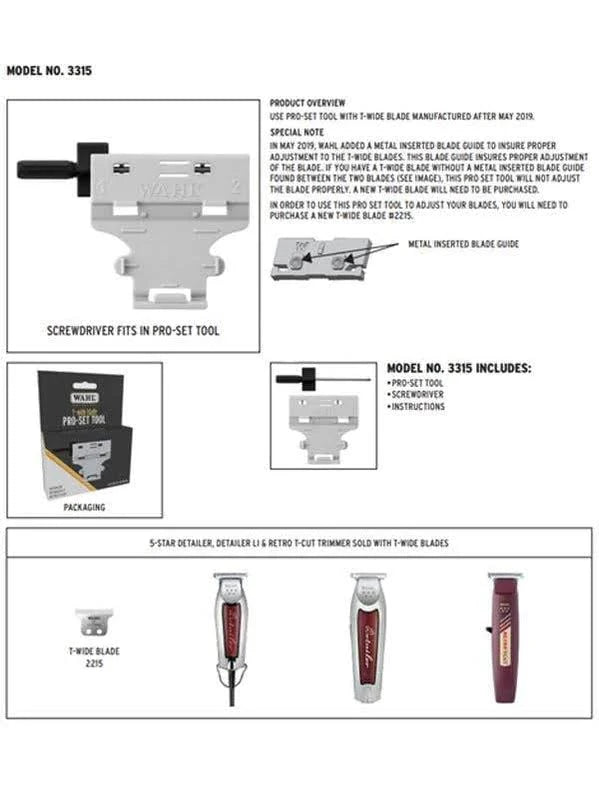 Wahl T-Wide Blade Pro-Set Tool