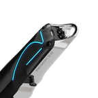 Wahl 5-Star Senior 2.0 Futuristic knife with black and silver design on a white background